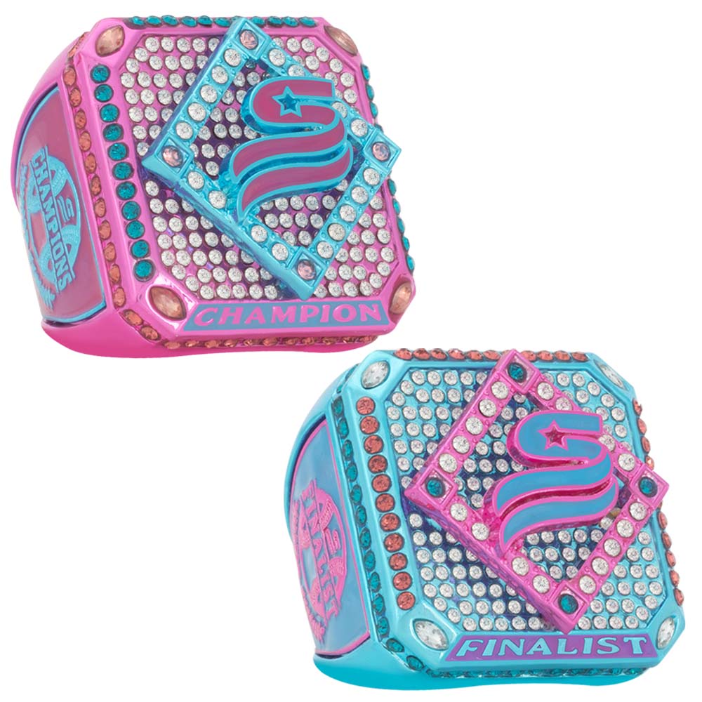 USSSA Riser Pink & Bright Blue Tournament Rings