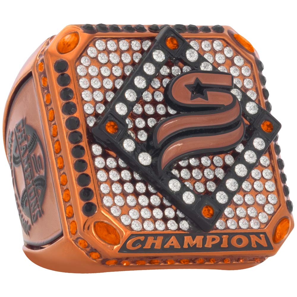 USSSA Riser Burnt Orange & Black Tournament Rings