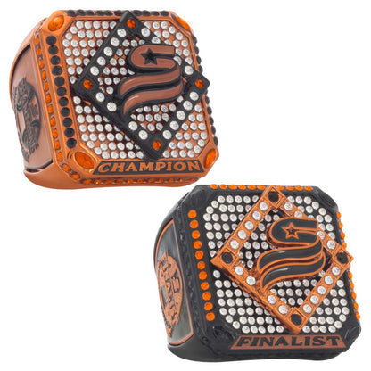 USSSA Riser Burnt Orange & Black Tournament Rings