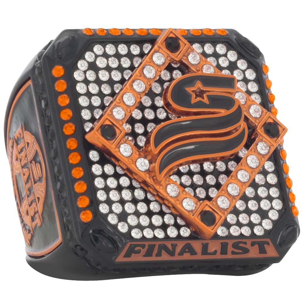 USSSA Riser Burnt Orange & Black Tournament Rings