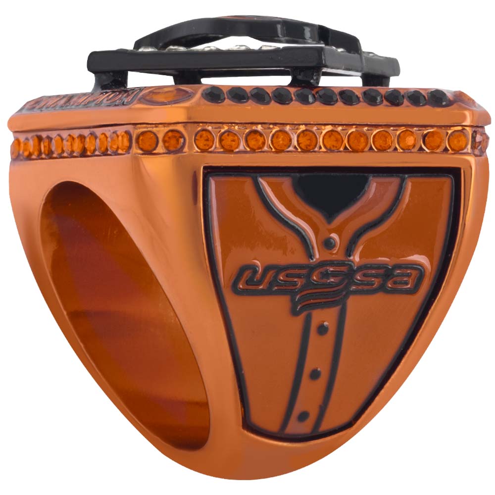 USSSA Riser Burnt Orange & Black Tournament Rings