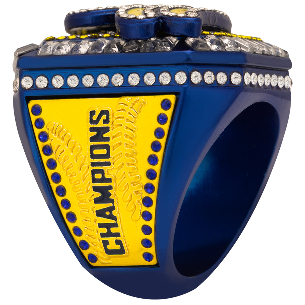 USSSA Blue and Yellow Supreme Tournament Rings