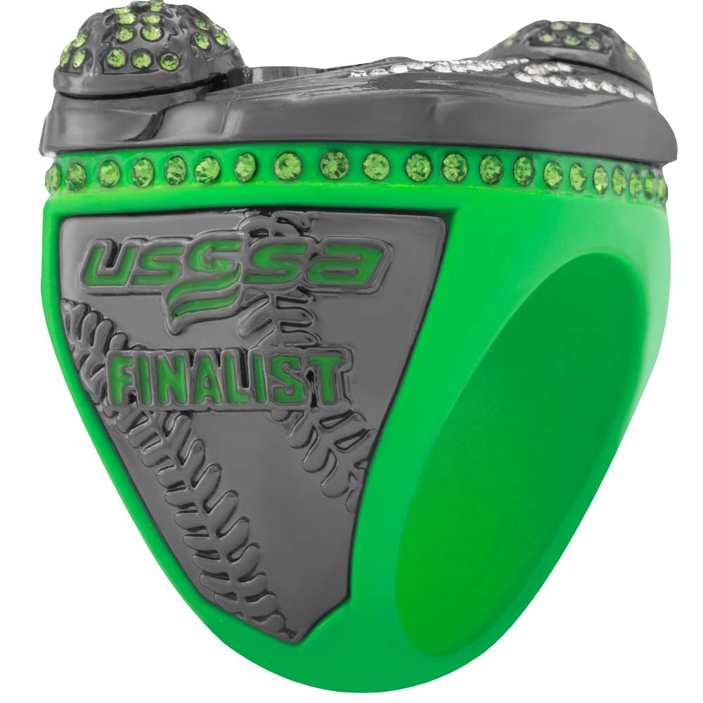 USSSA Hurricane Neon Green & Gun Metal Tournament Rings