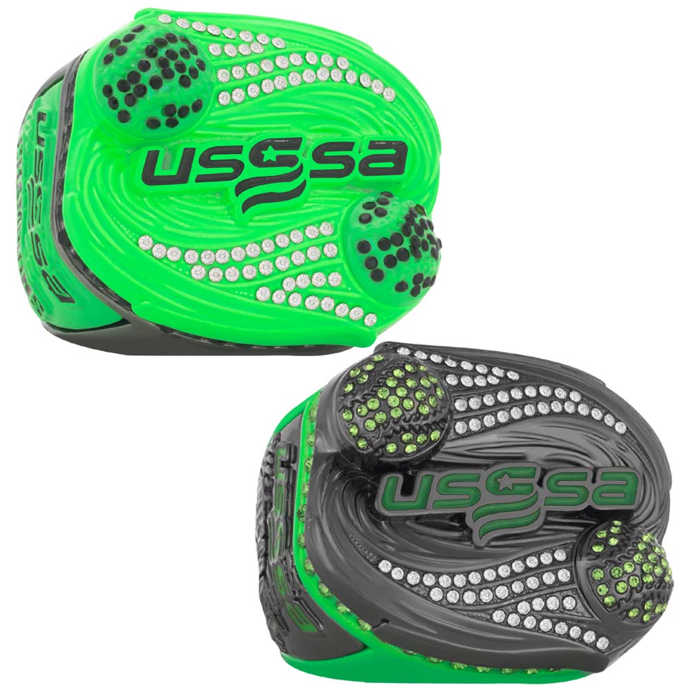 USSSA Hurricane Neon Green & Gun Metal Tournament Rings