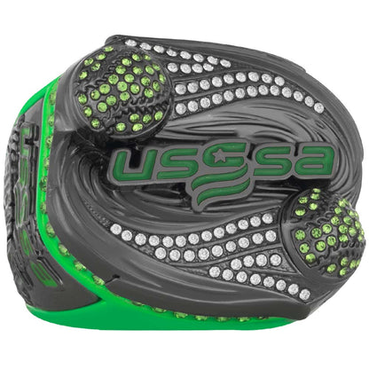 USSSA Hurricane Neon Green & Gun Metal Tournament Rings