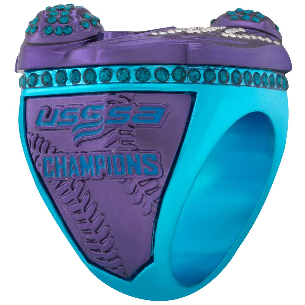 USSSA Hurricane Purple & Teal Tournament Rings
