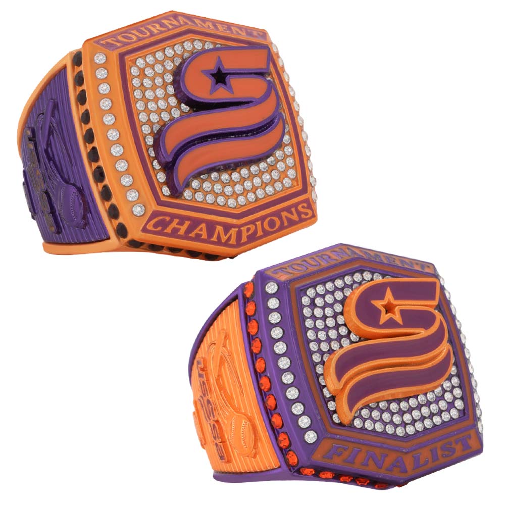 USSSA Orange and Purple Supreme Tournament Ring