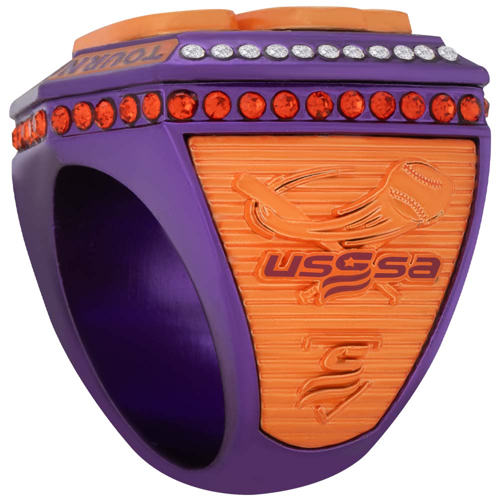 USSSA Orange and Purple Supreme Tournament Ring